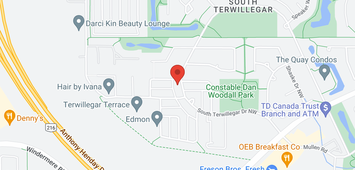 map of 7253 SOUTH TERWILLEGAR DR NW